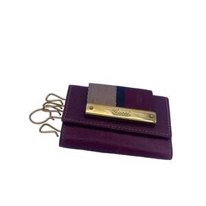 Gucci Authentic burgundy Key Ring Case